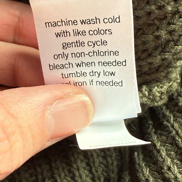 Sonoma Womens L Whimsigoth Green Embossed Brass Anchor Button Tunic Knit Sweater - Picture 9 of 10